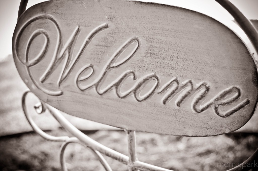 garden bed welcome sign