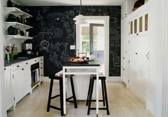 chalkboard paint decor in home kitchen