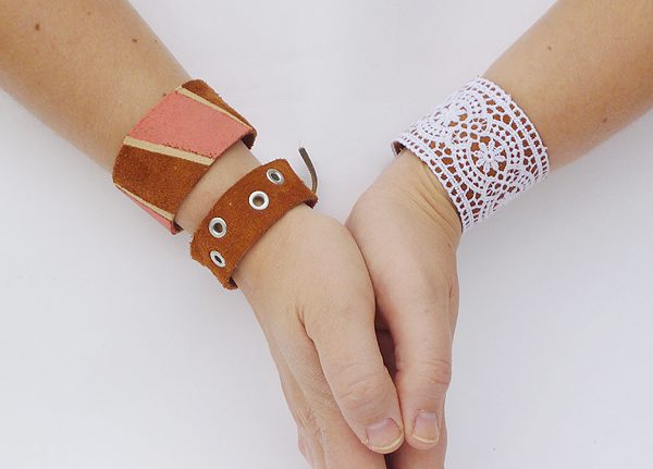 DIY On Trend Leather Cuffs momspark.net