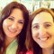 Amy and Melissa at airport
