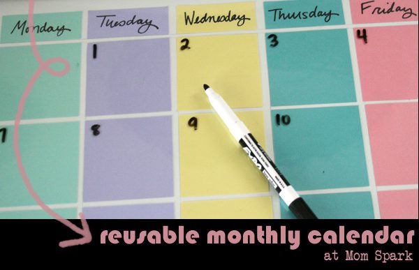 Make a Reusable Calendar for 2013 and Beyond Craft momspark.net