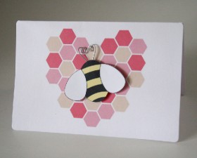 DIY Handmade Homemade Bee Valentine Greeting Cards momspark.net