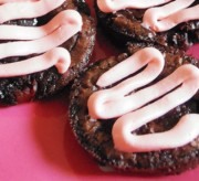 Cherry Brownie Bites with Cherry Cream Cheese Drizzle Dessert Recipe