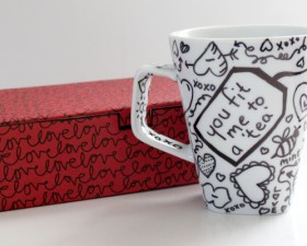 Writable Tea Coffee Mugs for Valentine's Day! (tutorial) momspark.net