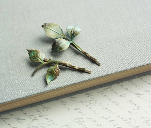 Green Branch Pin Jewelry