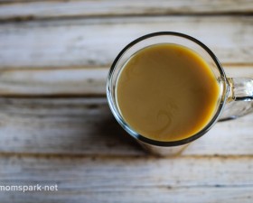 coffee on wood table