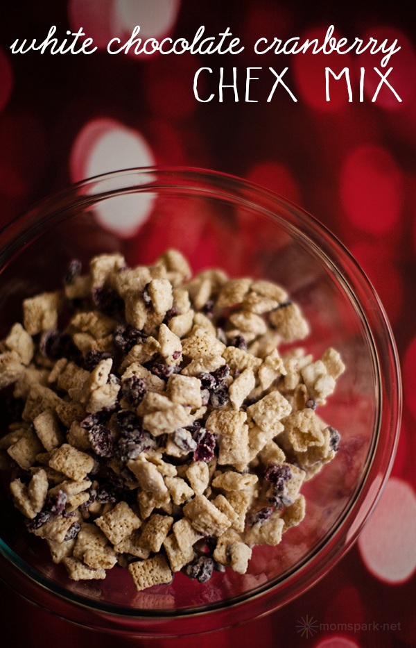 White Chocolate Cranberry Holiday Chex® Party Mix Recipe | Mom Spark ...