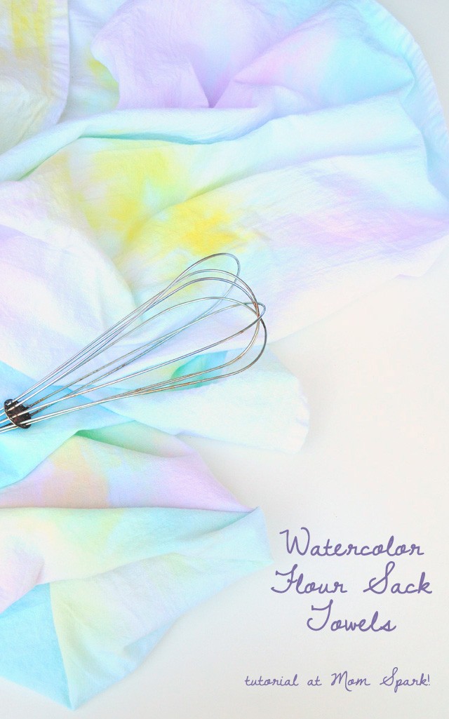 Watercolor Flour Sack Kitchen Towels Mom Spark Mom Blogger