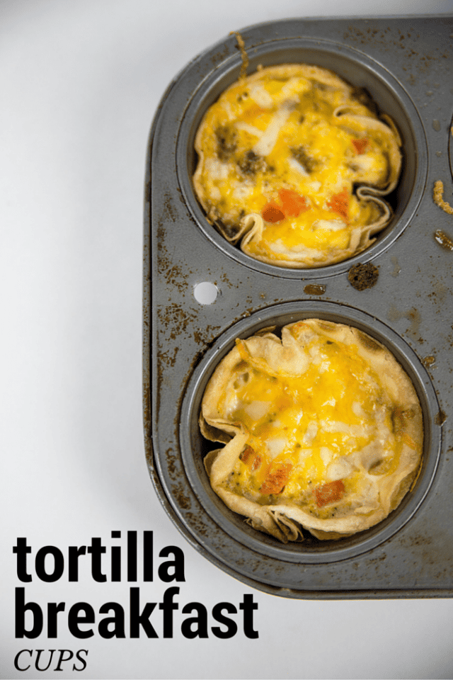 Easy Tortilla Breakfast Cups | Mom Spark - Mom Blogger