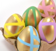 These pastel eggs get a pop of gold for fun and modern Easter eggs!