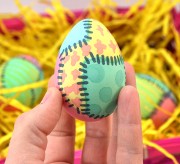 These "quilted" dyed Easter eggs are too cute and lots of fun to make!