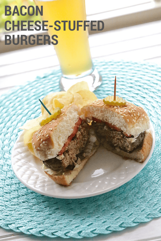 Bacon Cheese-Stuffed Burgers Recipe | Mom Spark - Mom Blogger