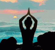 yoga on beach