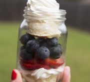 red white blue trifle mason jar