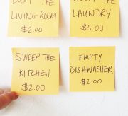 Easy Sticky Note Chore Chart for Kids