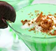 Green Peppermint Patty Cocktail Drink Recipe! I am a big believer in having a cocktail (or mocktail for the non-drinkers) for every holiday. Because it's fun and special. And it gives me a good reason to be creative. So, for St. Patrick's Day coming up, I thought, "Why not put a Peppermint Patty into a drink?" So, it happened.