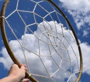 Make a GIANT dreamcatcher out of a hula hoop. How fun is this? Perfect for a statement wall!