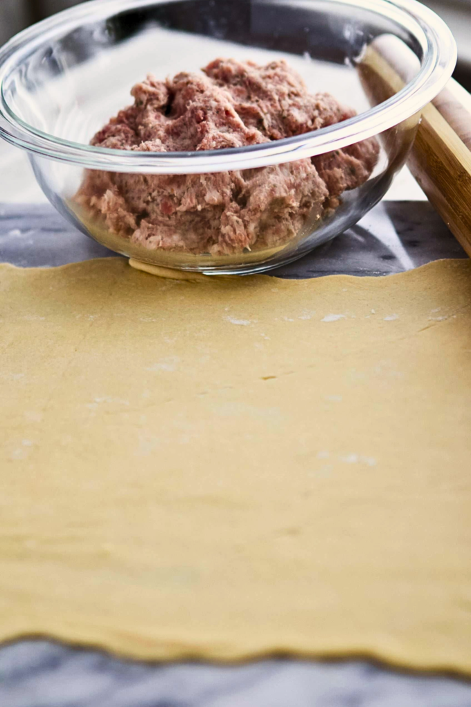 Ingredients for Crescent Roll Sausage Pinwheels