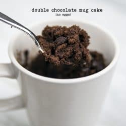 Double Chocolate Mug Cake Made in Microwave (no egg)