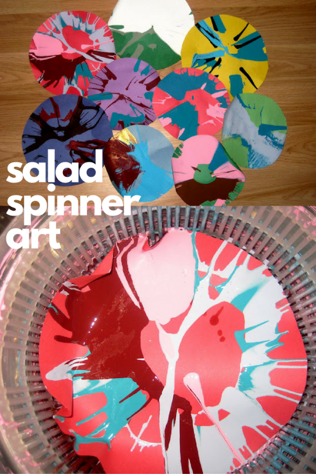 Create Paint Spin Art With Salad Spinners!