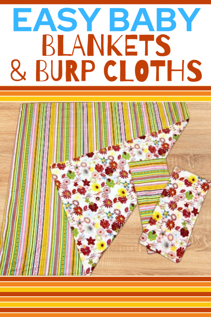 How to Make Simple Receiving Blankets and Burp Cloths