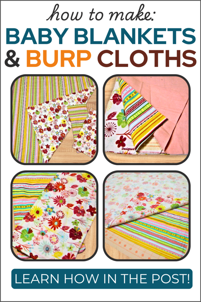 How to Make Simple Receiving Blankets and Burp Cloths