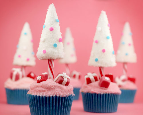 Candy Cane Christmas Tree Cupcakes Recipe