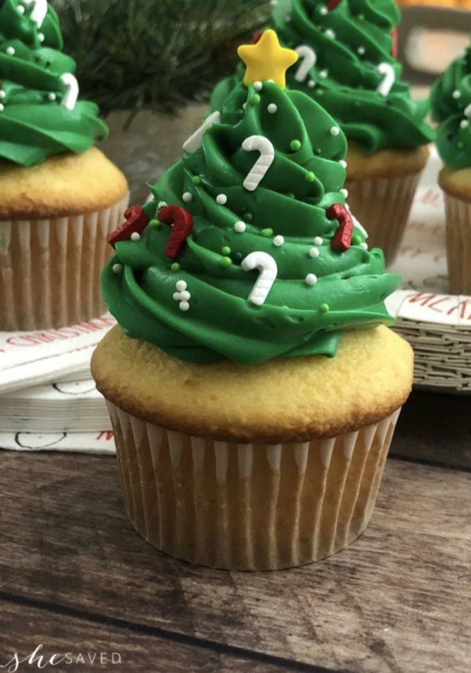 Christmas Tree Cupcakes