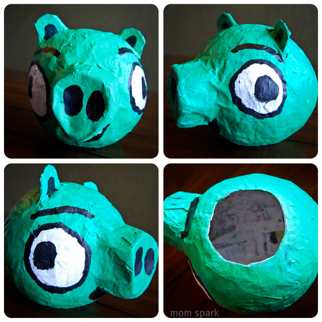 How to Make a Paper Mache Angry Birds Pig