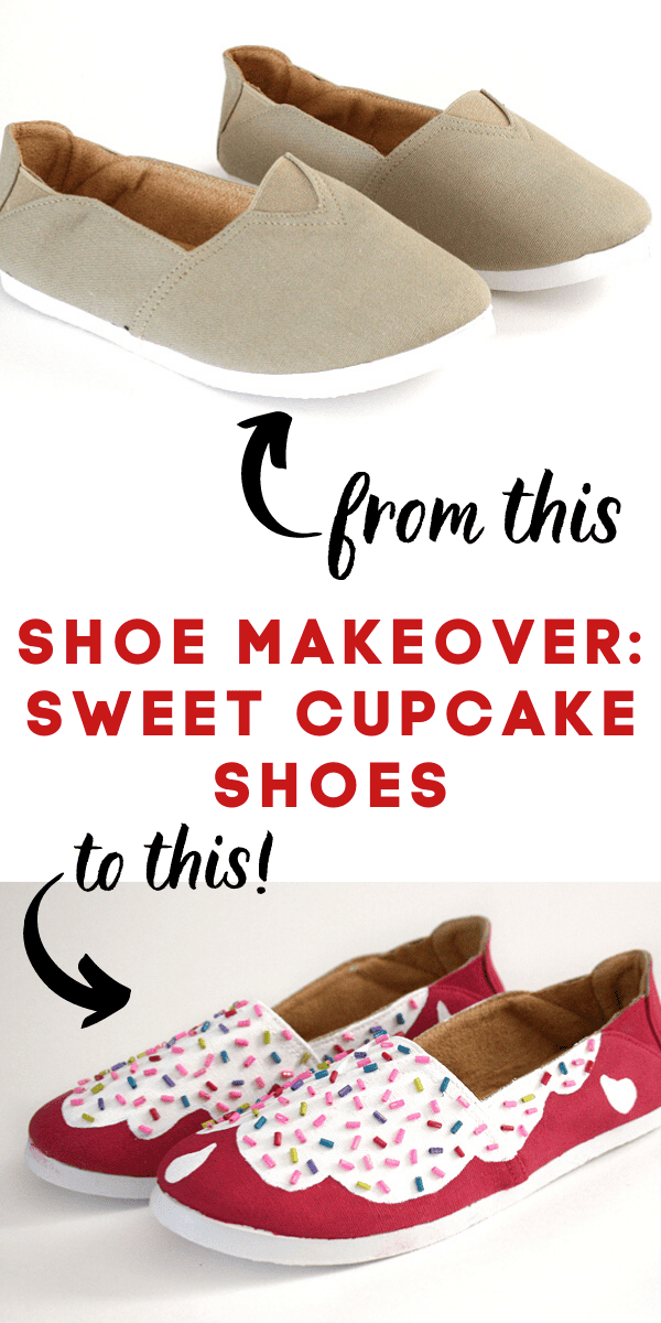 DIY Shoe Makeover: Sweet Cupcake-Inspired Girls Shoes