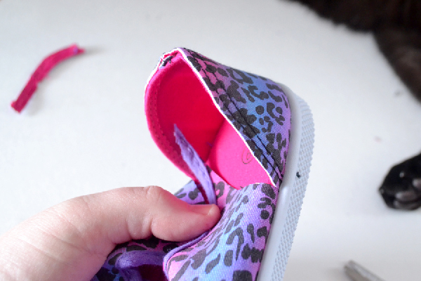 DIY Shoe Makeover: Tennies to Laced Up Flats