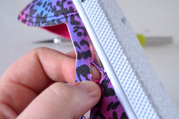 DIY Shoe Makeover: Tennies to Laced Up Flats