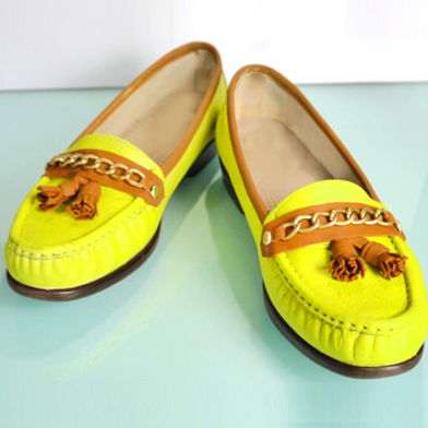 Neon Loafer Re Duex Shoe Makeover