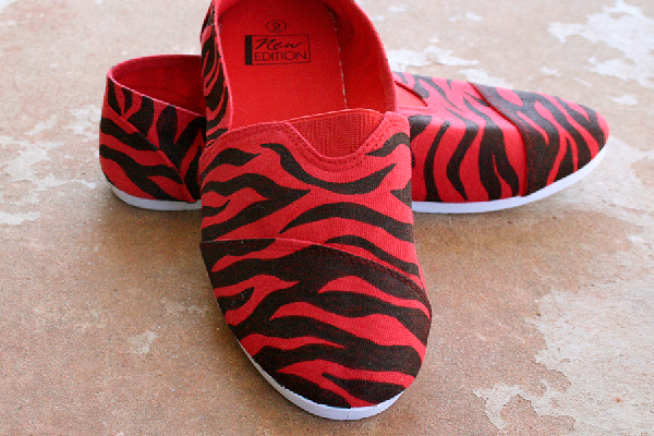 Red Zebra Classic Canvas Shoe Makeover