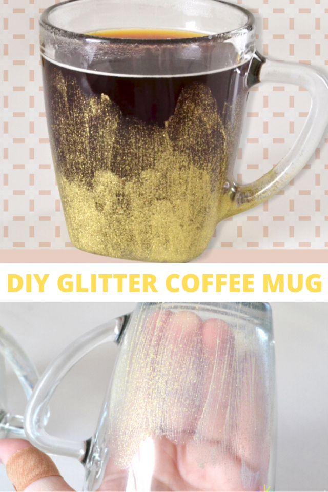 DIY: Glittery Gold Coffee Mugs Craft