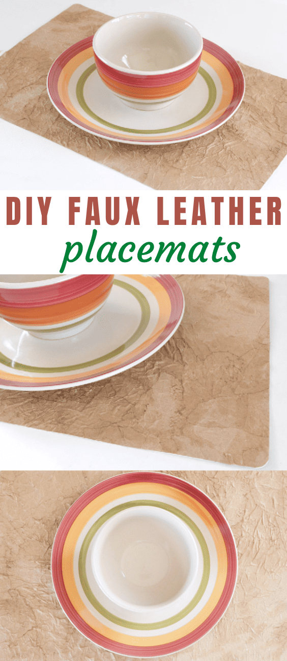 DIY Faux Leather Placemats Tutorial