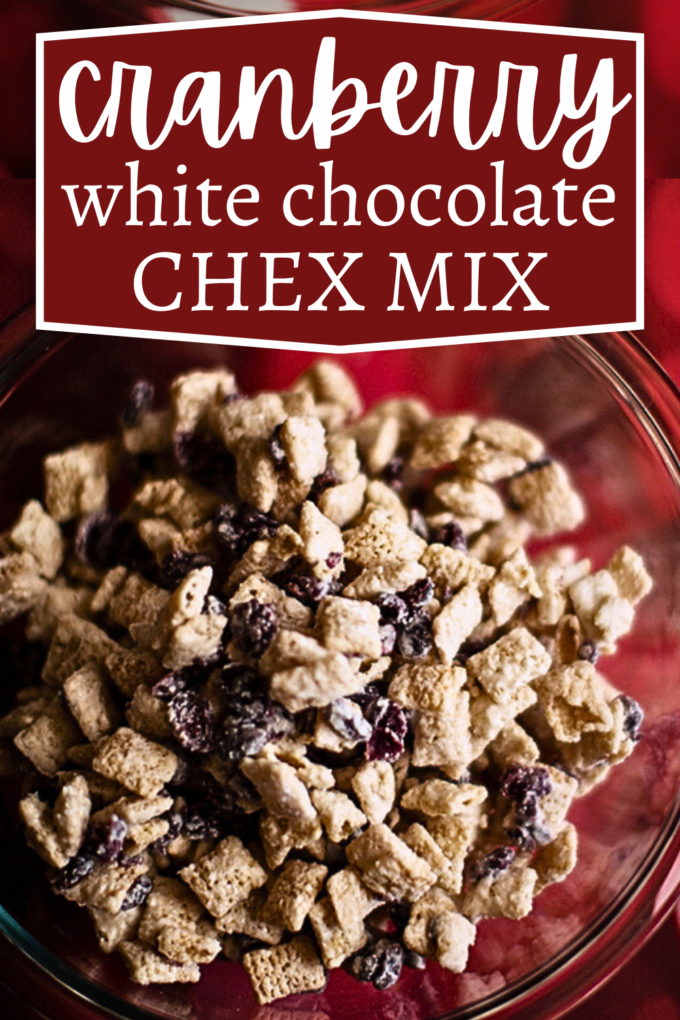 White Chocolate Cranberry Holiday Chex Party Mix Recipe