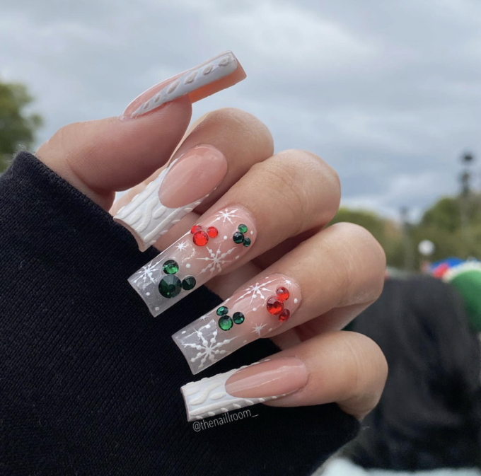 disney balloon christmas nails