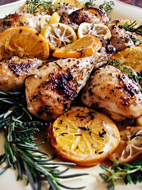 Herb and Citrus Oven Roasted Chicken Recipe | Mom Spark - Mom Blogger