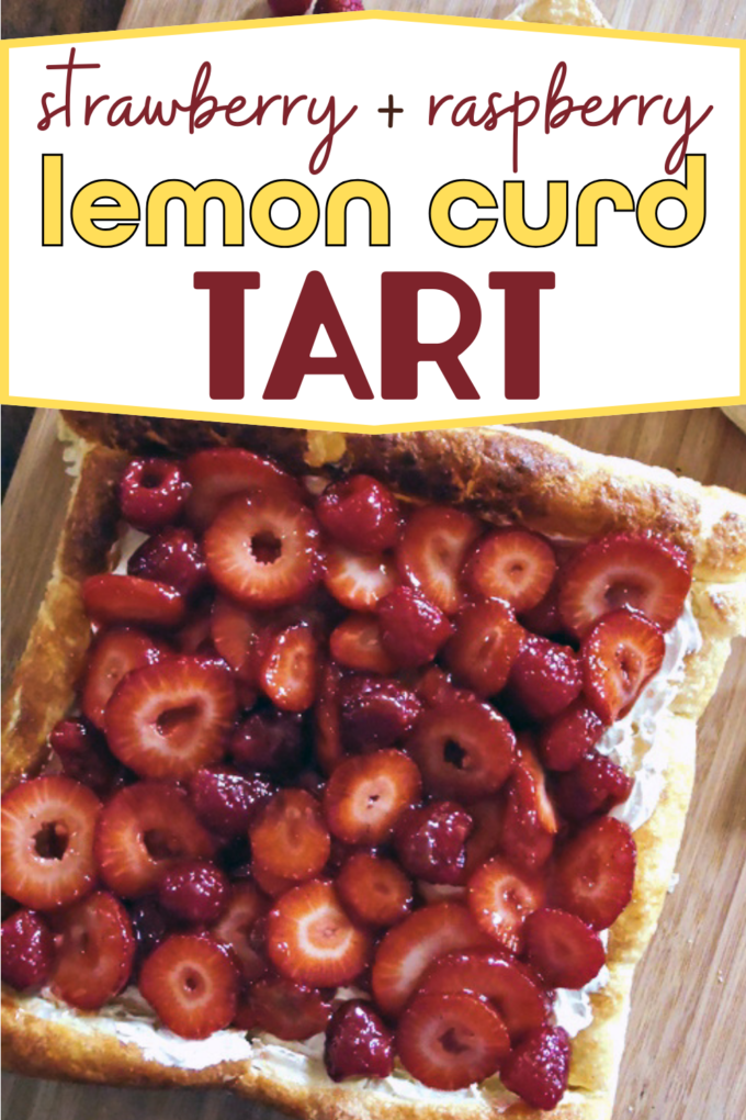 Strawberry Raspberry Tart with Lemon Curd Filling