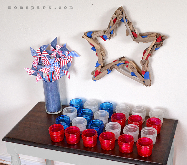 DIY Fourth of July Mason Jar Mood Lighting