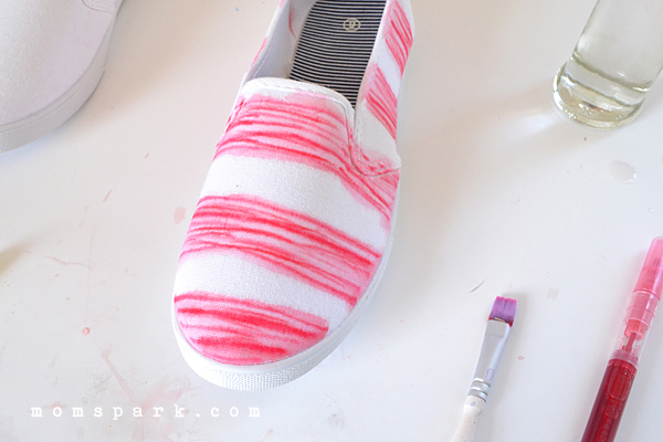 Shoe Makeover: Patriotic Watercolor Kicks