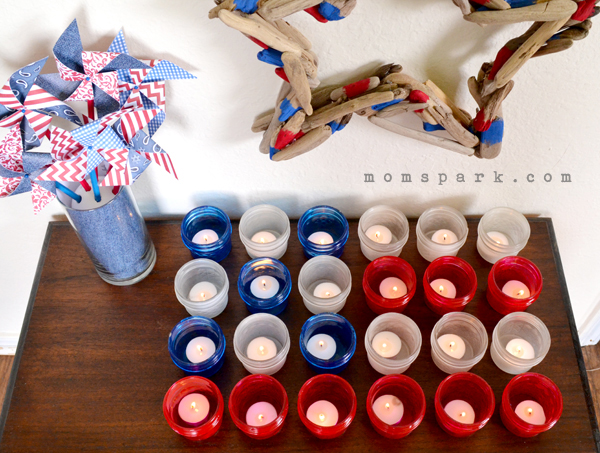 DIY Fourth of July Mason Jar Mood Lighting