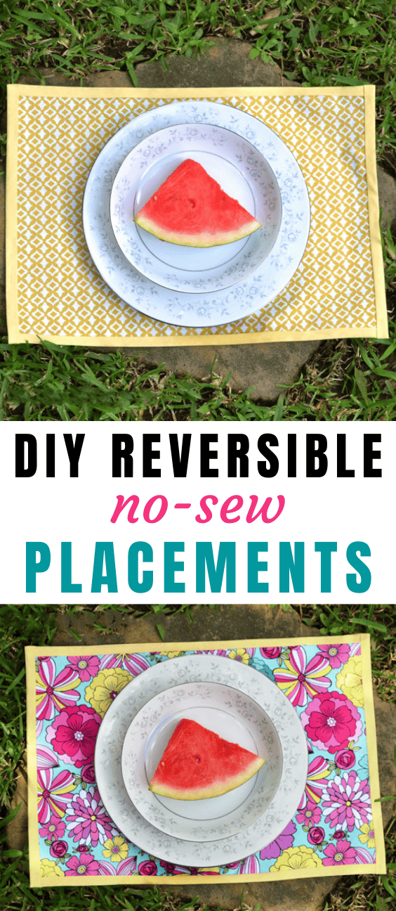 DIY Reversible No Sew Placemats