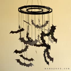 DIY Paper Bat Chandelier Tutorial