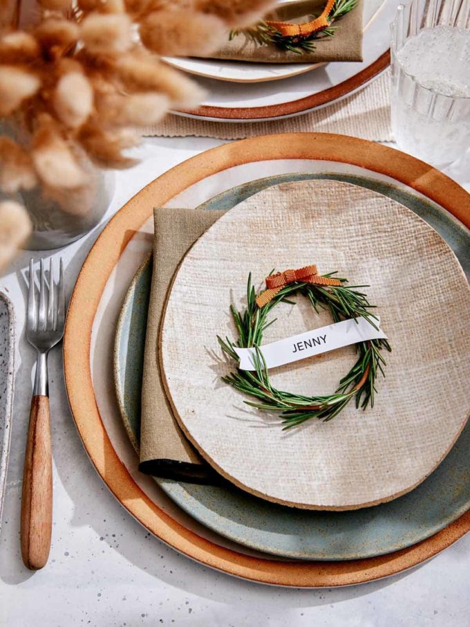 Rosemary Wreath Place Cards