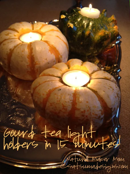 Gourd Tealight Holders