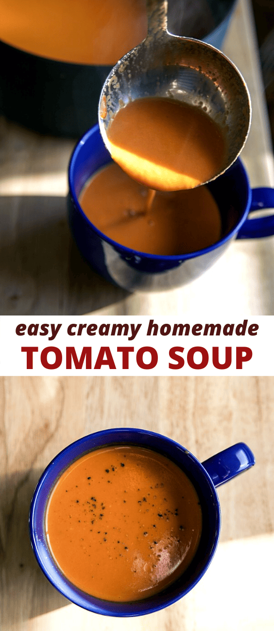 Easy Creamy Homemade Tomato Soup Recipe