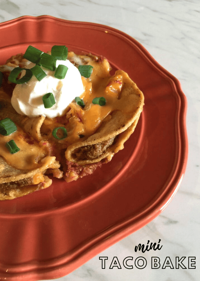 Layered Mini Taco Bake Casserole Recipe