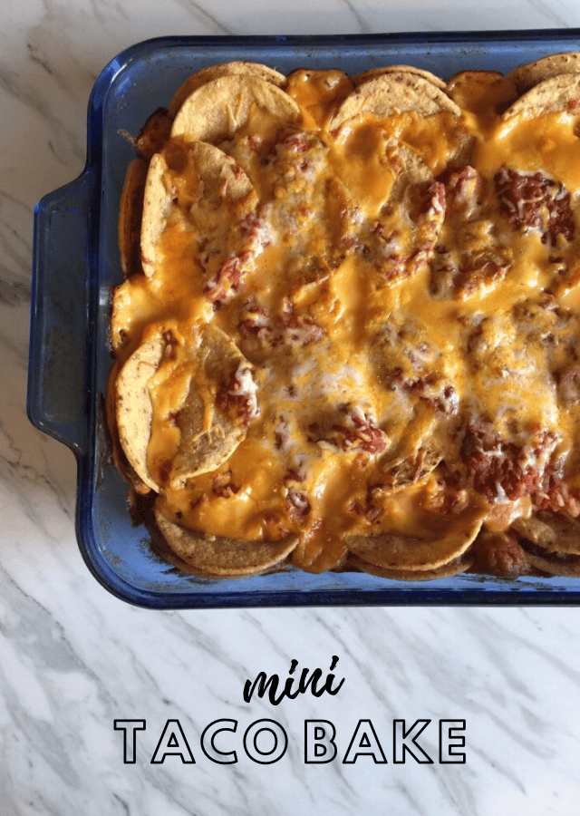 Layered Mini Taco Bake Casserole Recipe